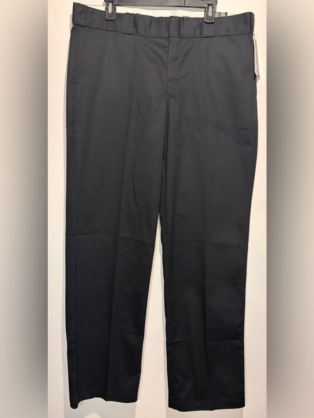 Dickies NWT 774 Work Pant Black Straight Leg Wrinkle Resistant Low Rise 14 TALL